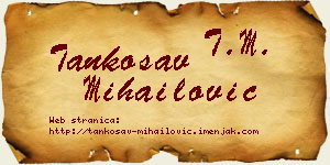 Tankosav Mihailović vizit kartica